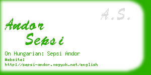 andor sepsi business card